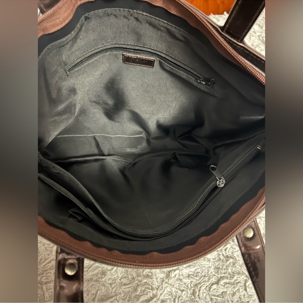 Patent Leather Brown/Bronze Beijo Bag - Picture 9 of 12